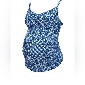 Anita Lelepa Maternity Tankini Top in Cornflower Blue Size 10 Cup E